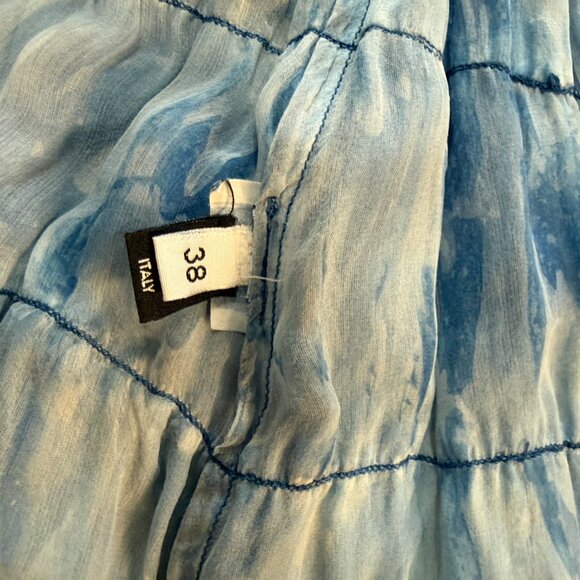 DOLCE & GABBANA Silk Skirt Blue Ruffle Mini Skirt Layered Lolita Skirt - Picture 7 of 8